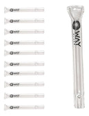 Kit 10 Piteiras Vidro Way Glass 5mm x 7cm Bocal Achatado Transparente