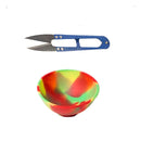 Kit Cuia De Silicone + Tesoura Bud + Seda Blunt