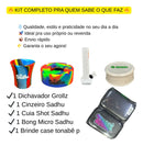 Kit Completo Com Mini Bong De Vidro + Dichavador + Cinzeiro