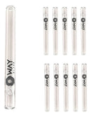 Kit 10 Piteiras de Vidro Slim Way Glass 5cm x 5mm Transparente