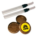Kit Sedas de Vidro Reutilizáveis 10cm + Dichavador Fibra de Coco