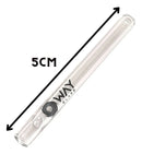 Kit 10 Piteiras de Vidro Slim Way Glass 5cm x 5mm Transparente