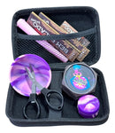 Kit Tabacaria Seda Piteira Tesoura Dichavador Cuia Slick  8.7 cm