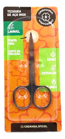 Kit 2 Tesouras Cremaria Aço Inox 8.5cm Ponta Redonda e Curvada