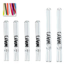 Kit 6 Piteiras De Vidro Diversos Tamanhos + Way Glass