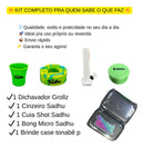 Kit Completo Com Mini Bong De Vidro + Dichavador + Cinzeiro
