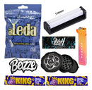 Kit Tabacaria Filtro Isqueiro Bolador Dichavador Seda King