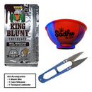 Kit Cuia De Silicone + Tesoura Bud + Seda Blunt