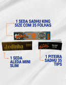 Kit Case Cuia Slick Seda Piteira Tesoura Dichavador