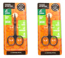 Kit 2 Tesouras Cremaria Aço Inox 8.5cm Ponta Redonda e Curvada