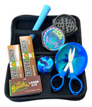 Kit Tabacaria Seda Piteira Tesoura Dichavador Cuia Slick  9.6 cm