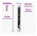 Kit 10 Piteiras De Vidro Longa 05 Mm Poison Dealer