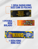 Kit Case Dichavador Slick Cuia Seda Tesoura Piteira Fitro