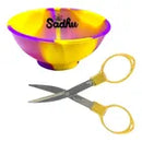 Kit Tesoura De Metal Dobrável + Cuia De Silicone Sadhu