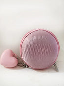 9 Pcs Kit Portátil rosa coração redondo