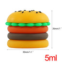 10Pcs Slick de silicone 5ml em forma de hambúrguer