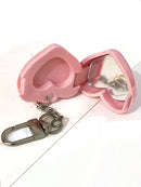 9 Pcs Kit Portátil rosa coração redondo