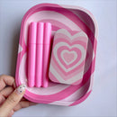 3 Pcs Kit Coração Rosa