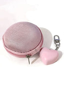 9 Pcs Kit Portátil rosa coração redondo