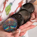 Dichavador de metal Árvore da Vida Design giratório Trippy