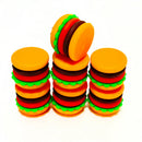 10Pcs Slick de silicone 5ml em forma de hambúrguer